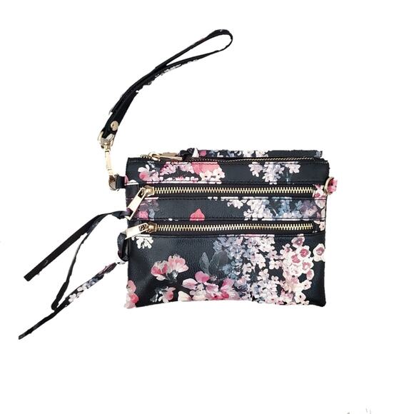 NWOT Emperia Floral Zippered Convertible Crossbody - Picture 1 of 5